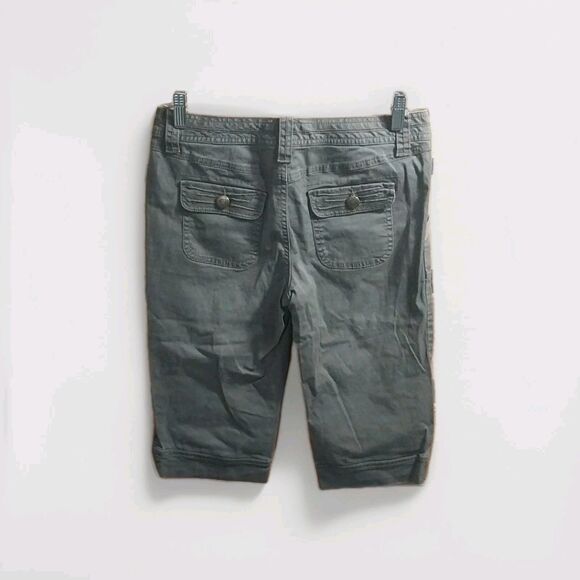 SO Juniors Womens Size 7 Capri Pants Khaki Brown Wear It Declare It Cute Comfy - Picture 2 of 13